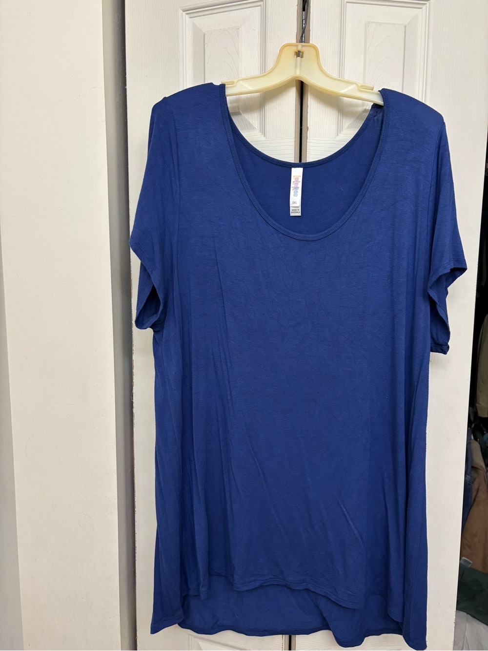LuLaRoe Scoop Neck Short Sleeve Top - Royal Blue